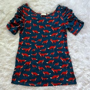 9-H15 STC Anthropologie fox shirt